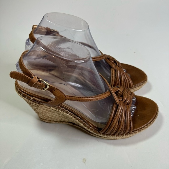 Stuart Weitzman Espadrille Wedge Sandals Size 8.5 - Picture 1 of 9